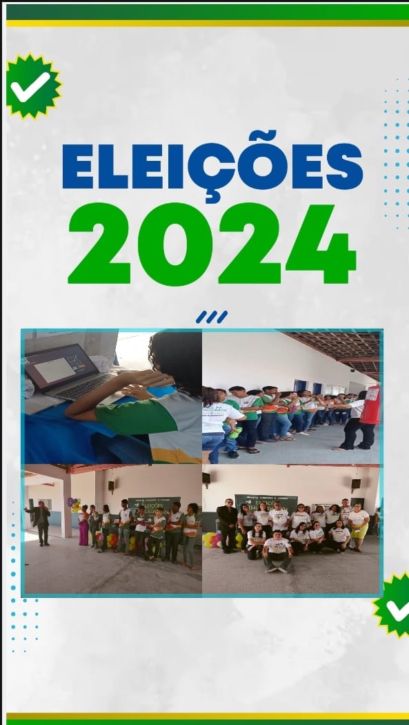 Projeto Cidadania e Civismo Eleições Simuladas 2024 na Escola Municipal Mário Trindade Cruz em Pirambu-SE